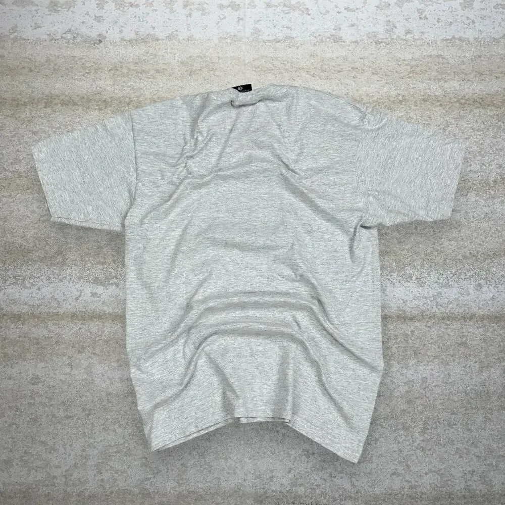Vintage Auburn Shirt Grey Cotton Short Sleeve 90s_2